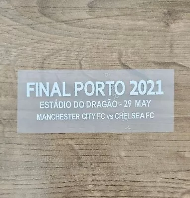 Champions League Final 2021 Match Details Patch Badge Manchester City V Chelsea • £5.25