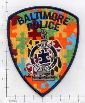 Maryland - Baltimore MD Police Dept Patch Autism Awareness • $4.99