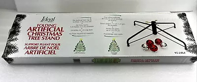 Ideal Brand Christmas Tree Stand #95-2464 Heavy Gauge Steel Base Green 24  Span • $15.50
