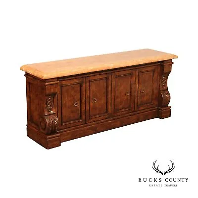 French Renaissance Style Marble Top Sideboard Credenza • $1995