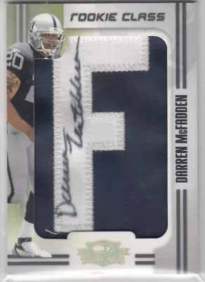 $34.99 • Buy 2008 Darren McFadden Donruss Threads ROOKIE AUTO LETTER F PATCH /120 - Arkansas