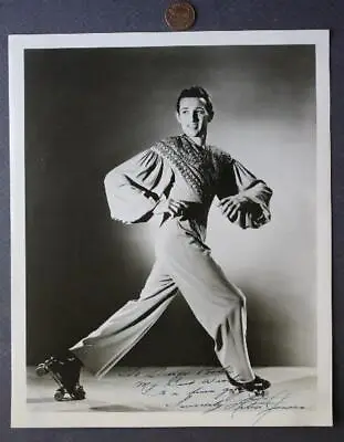 Ed Sullivan Show Roller Skate Star Artie James Signed Autographed 1950s Photo--- • $16.99