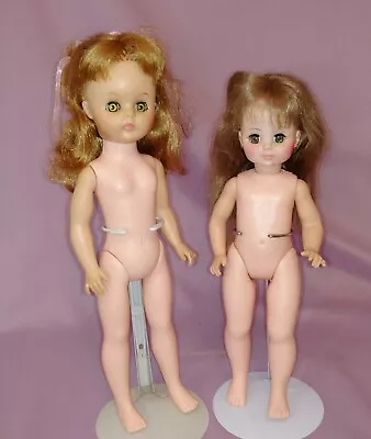 LOT Of Two -  13  & 14  VINYL 1960's DOLLS To DRESS • $23.99