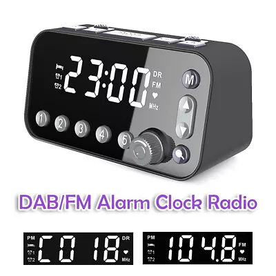 $36.99 • Buy Bedside Alarm Clock Radio Snooze Digital Clock 2xUSB Phone Charge DAB/FM Radio