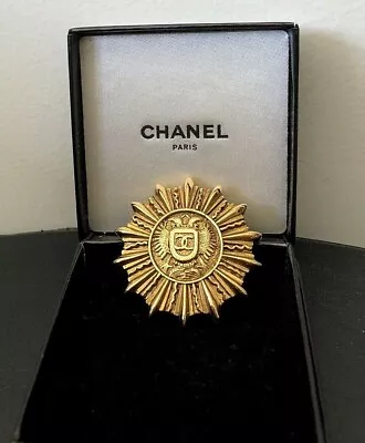 Authentic Chanel Vintage Double Headed Eagle Sunburst Brooch. Collectors Piece! • $1529.99