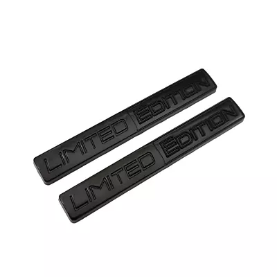 2x Metal Matte Black LIMITED EDITION Logo Emblem Side Fender Trunk Badge Sticker • $11.99