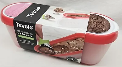 Tovolo Glide-A-Scoop Non-Slip Base Insulated Ice Cream Tub - Strawberry Sorbet • £8.75