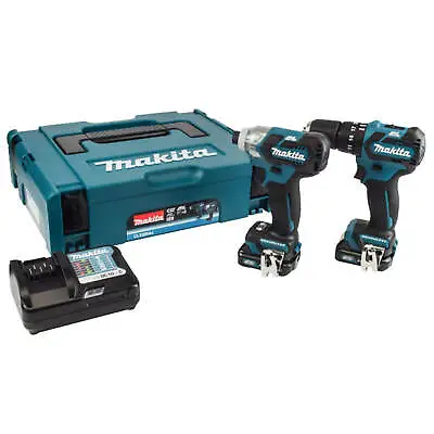 Makita CLX205AJ 12v Max CXT Cordless Brushless Combi Drill And Impact Driver Kit • £300.95