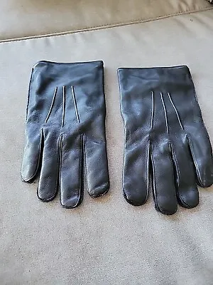 Nwot Coach Mens Black Leather Gloves Extra Large  Xl  Wool Lined • $69.95