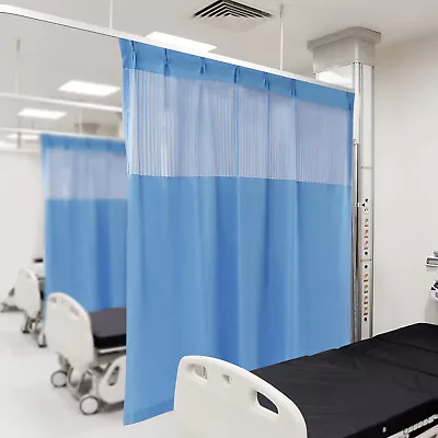 7*8ft Curtain Green Hospital Lab 8 Hooks Bed Partition Curtain Clinic Therapy • $49