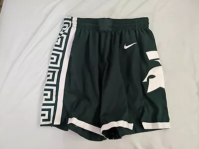 Michigan State Spartans Nike Basketball Shorts Game Worn Used Team Issued NCAA • $200