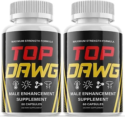 2 Pack - Top Dawg - Male Vitality Pills - 120 Capsules • $39.85