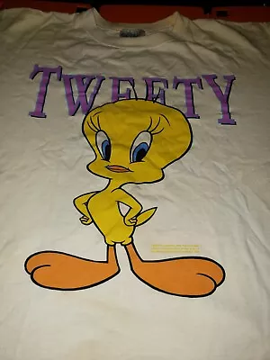 Vintage 90s Tweety Shirt  Warner Bros Large American Characters Genus Tag XL • $15.99