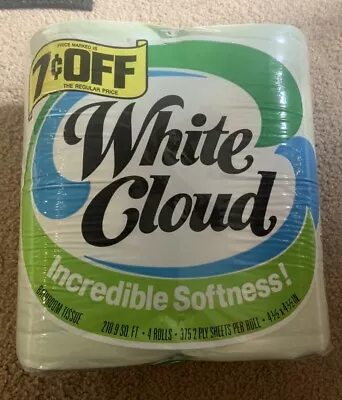 Vintage White Cloud Green Color Bath Tissue Toilet Paper New • $20