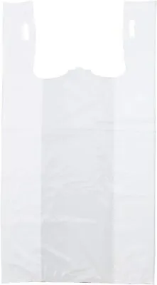 Bags 1/10  Small  8 X 4 X 15 White T-Shirt Plastic Grocery Shopping Grocery Bags • $15.97