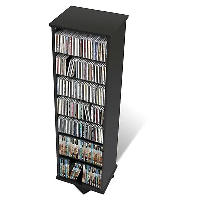 2 Sided 512 CD 220 DVD Media Storage Spinning Tower DVD CD Rack - Black NEW • $120.50