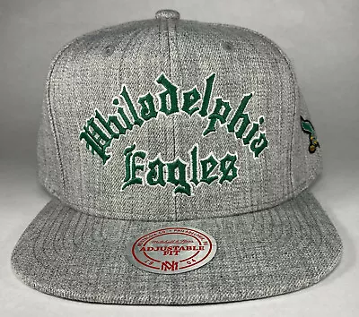 Mitchell & Ness NFL Philadelphia Eagles Team Name Script Snapback Hat New • $28.99