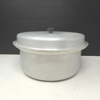 Vintage Kitchen Craft Aluminum Pot Insert W/ Matching Lid MCM Made USA • $18.94