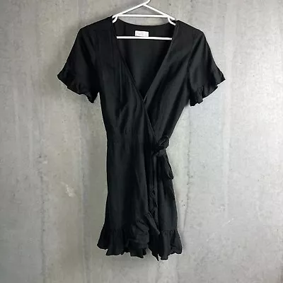 Tigerlily Womens Black Wrap Dress Size AU 8 • $29.95