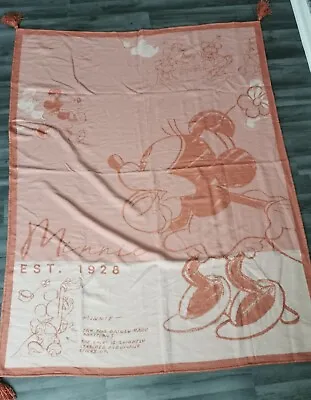 Official Disney Store Minnie Mouse  Throw Blanket Cover Original Sketch VGC!!!  • £19.99