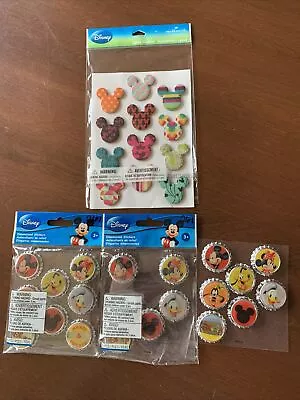 DISNEY Stickers Mickey Minnie Mouse Donald Duck Goofy Pluto Bottle Cap Ears • $15.35