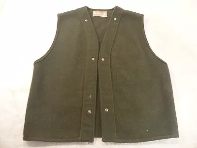 Vintage Men's Filson Style 21 Wool Vest Jacket Liner For 75N Green Size Medium • $49.95