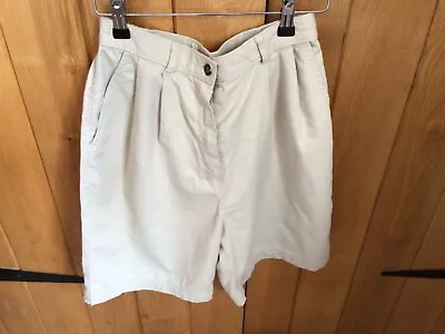 M&S Shorts - Beige Chino Style Fabric. Size 12 Long. 100% Cotton. Safari Wear? • £5