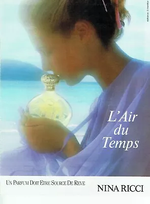  1988 Advertising 0522 Advertising Advertisement L'Air Du Temps Nina Ricci D.Hamilton Perfume • $3.19