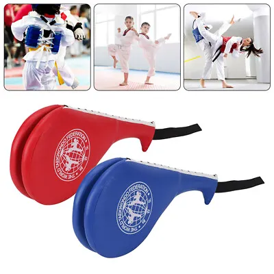 TKD MMA Training Taekwondo Double Kick Paddle Kick Pad Strike Punches Punching • £7.17