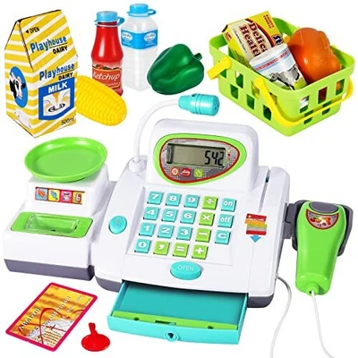£36.99 • Buy HERSITY Childs Big Toy Till Cash Register With Scanner, Kids Shopping Till Play