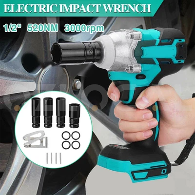 $42.99 • Buy 1/2'' Brushless Cordless Impact Wrench Rattle Gun Socket For Makita Battery 18V