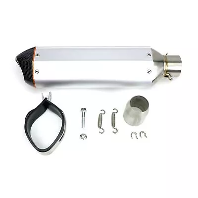 2FastMoto Slip-On Exhaust Performance Muffler Silver With Black Tip 1110 • $60.15