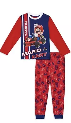 Mariokart Boys Lightweight 2pc Pajama Set  Size L 10/12  NWT • $12.76