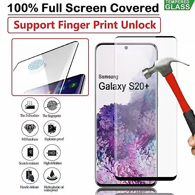 For Samsung Galaxy S7 S8 S9 Plus Screen Protector 6D Full Curved Tempered Glass • £4.99