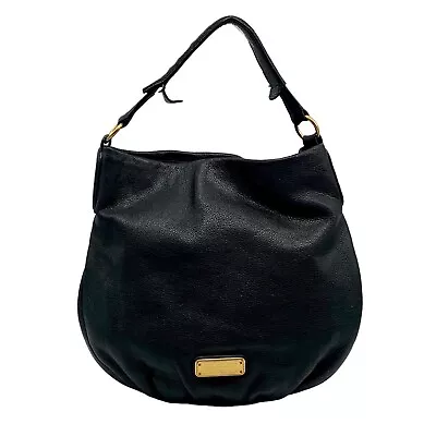 Marc Jacobs Black Leather New Q Hillier Convertible Hobo Bag • $65