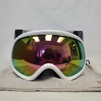 VonZipper VZ Skylab Snow Goggles White Gloss Frame W/ Bronze Pink Chrome Lens • $75