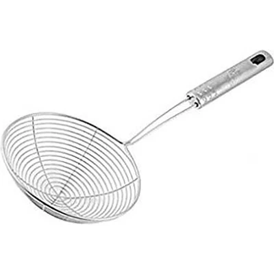 £6.57 • Buy 17cm Large Stainless Steel Deep Fryer Wire Mesh Strainer Skimmer Ladle Long Hand