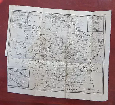 German War Map 1761 Magaz. Mississippi River Description Society Of Quakers • $140