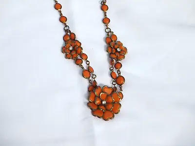 $14.99 • Buy Beautiful Vintage Necklace For Fall Orange NIP