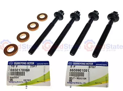 $28.08 • Buy GENUINE Ssangyong Actyon Sport Ute 2.0L Diesel 4Cyl Injector Washer + Bolt Set