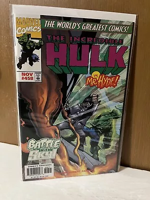 Incredible Hulk 458 🔥1997 VS MR HYDE🔥Battle In The Sky🔥Marvel Comics🔥NM • $7.99