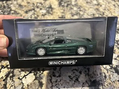 Minichamps 430102224 1/43 JAGUAR XJ 220 1991 GREEN METALLIC Model Car LIMITED • £59