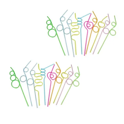 Wiggle   40 Pieces Curly Crazy Drinking Straws Supplier • £11.93