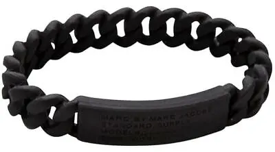 Marc By Marc Jacobs Black Standard Supply Braided Silicone Rubber Bracelet • $13