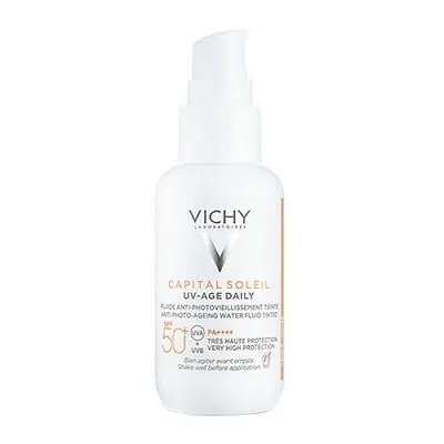 Vichy Capital Soleil UV-Age Daily Tinted Light Face Sun Cream SPF50 Color 40ml • $25