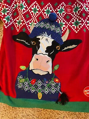 Men's  Light Up  Ugly Christmas Sweater - Size Large NEW • $17.50