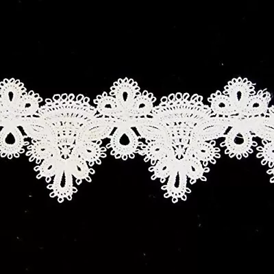 1 Metre Ivory Lace Trimming Embellishment Dressmaker 56Mm Craft Card Hl1311 • £2.19