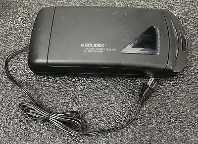 Solidex VHS Rewinder Black Model 938XT For VCR VHS Video Cassette Tapes TESTED • $15.99