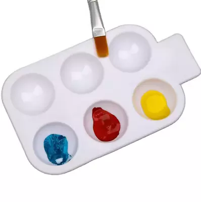 PAINT PALLETTE: Plastic Pallet With 6 Wells And Handle • £2.25