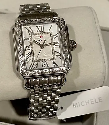 BRAND NEW! Michele Deco Madison MWW06T000163 Diamond Bezel W/ Swiss QTZ Movement • $1590